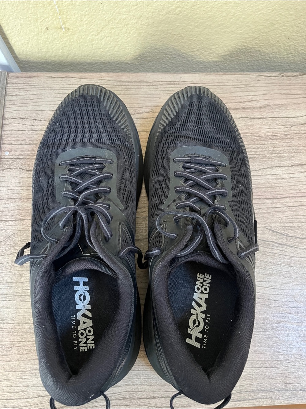 Hoka One One Men's Black Athletic Running Sneakers